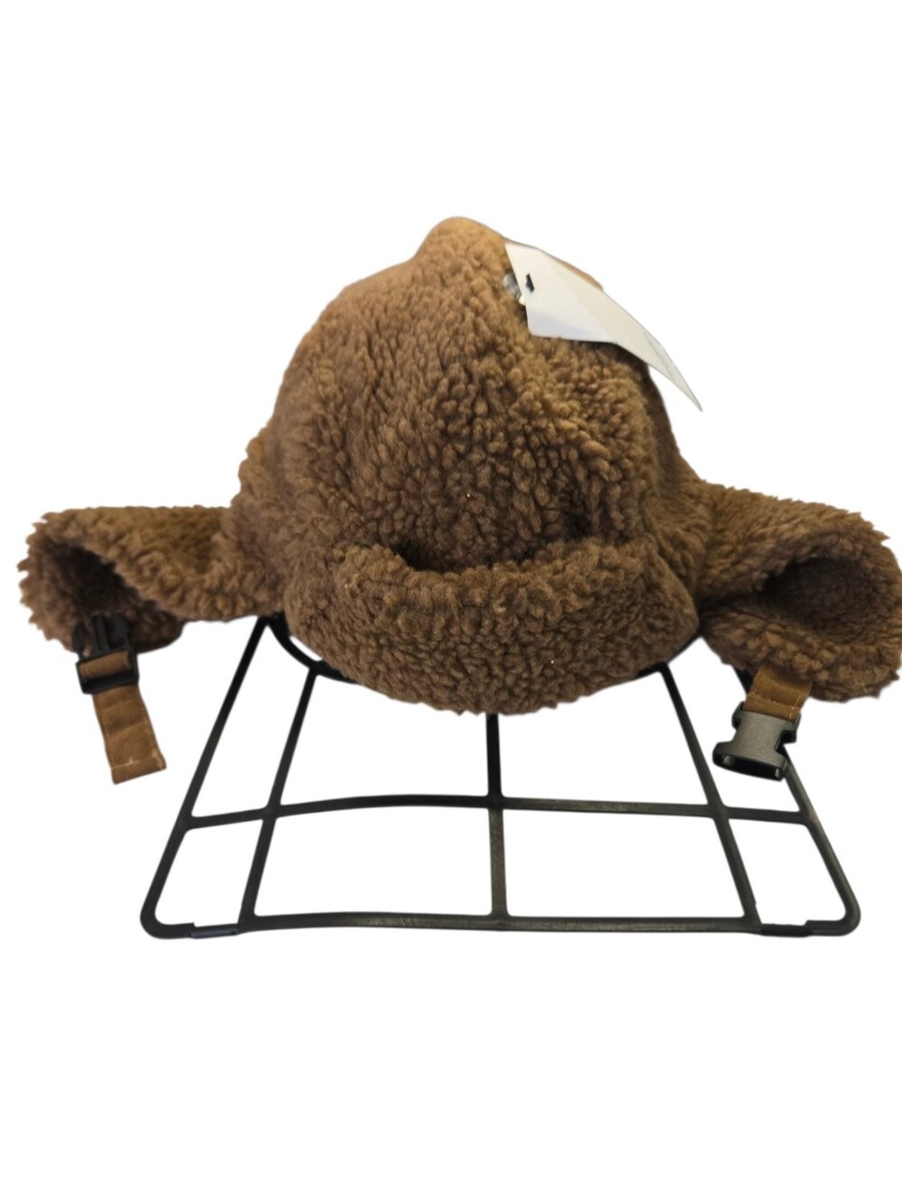 🐻 Brown Teddy Sherpa Trapper Hat Ear Flaps Buckle